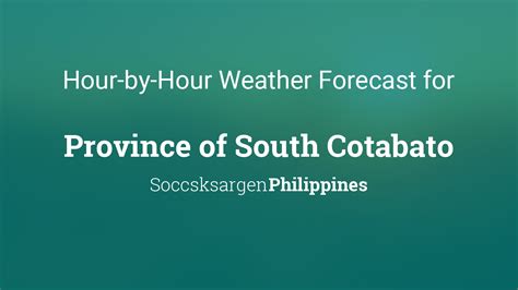 Koronadal City, South Cotabato, Philippines Hourly Weather .